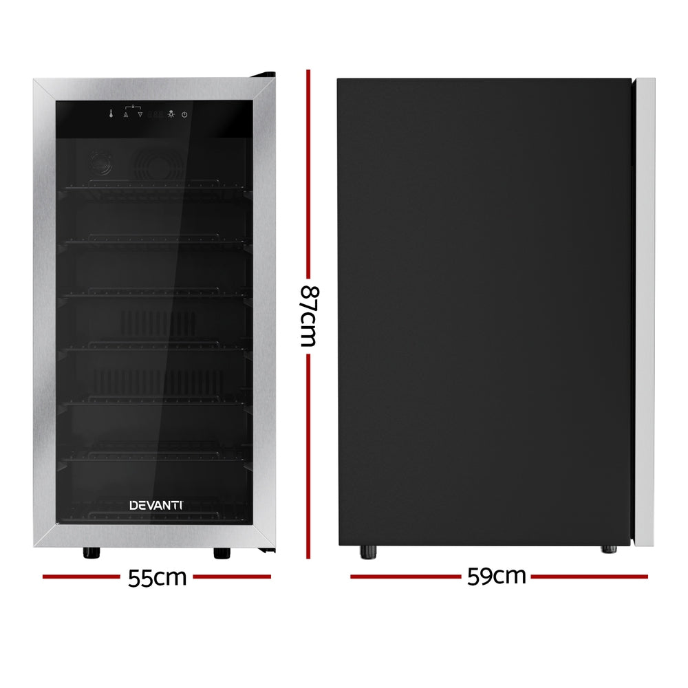 Devanti 42-Bottle Wine Fridge Cooler Black