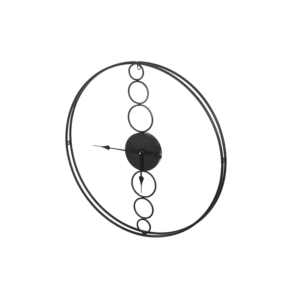 Artiss 75cm Round Wall Clock Black Minimalist Design