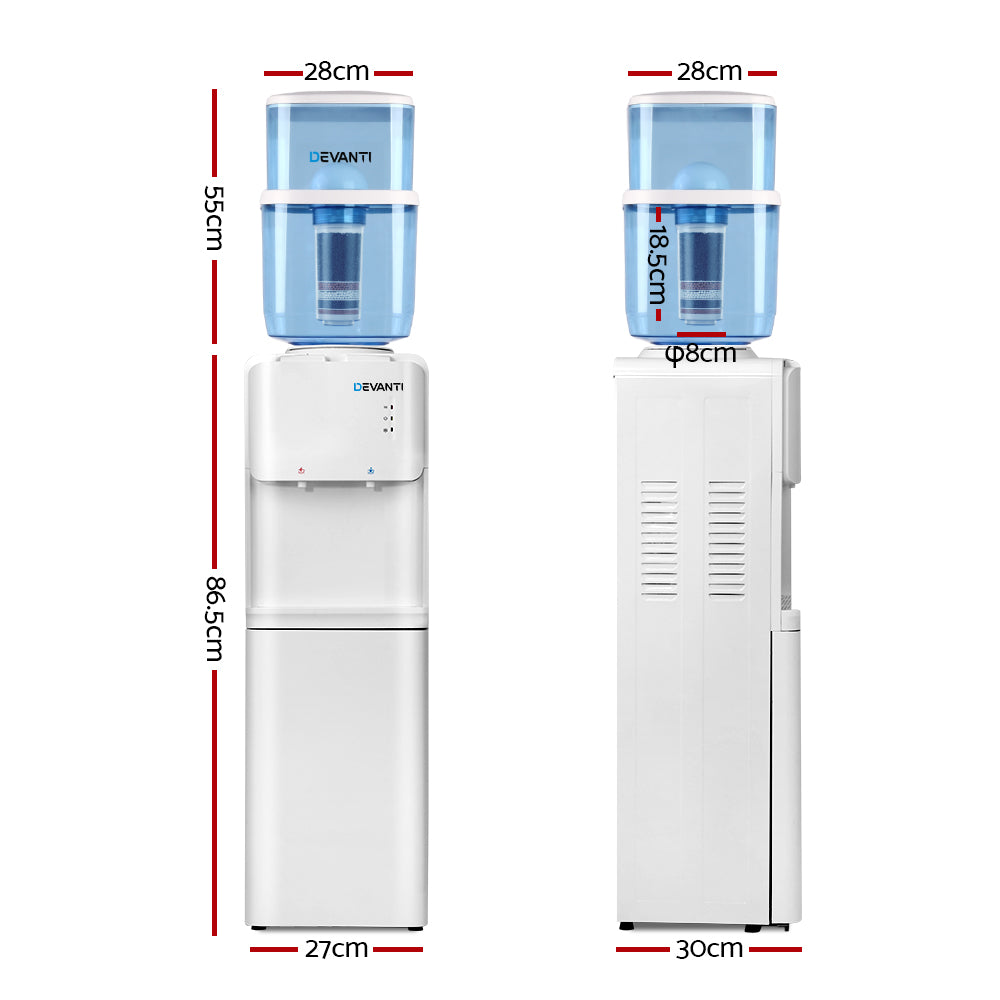 Devanti Water Cooler Dispenser Stand 22L Bottle White