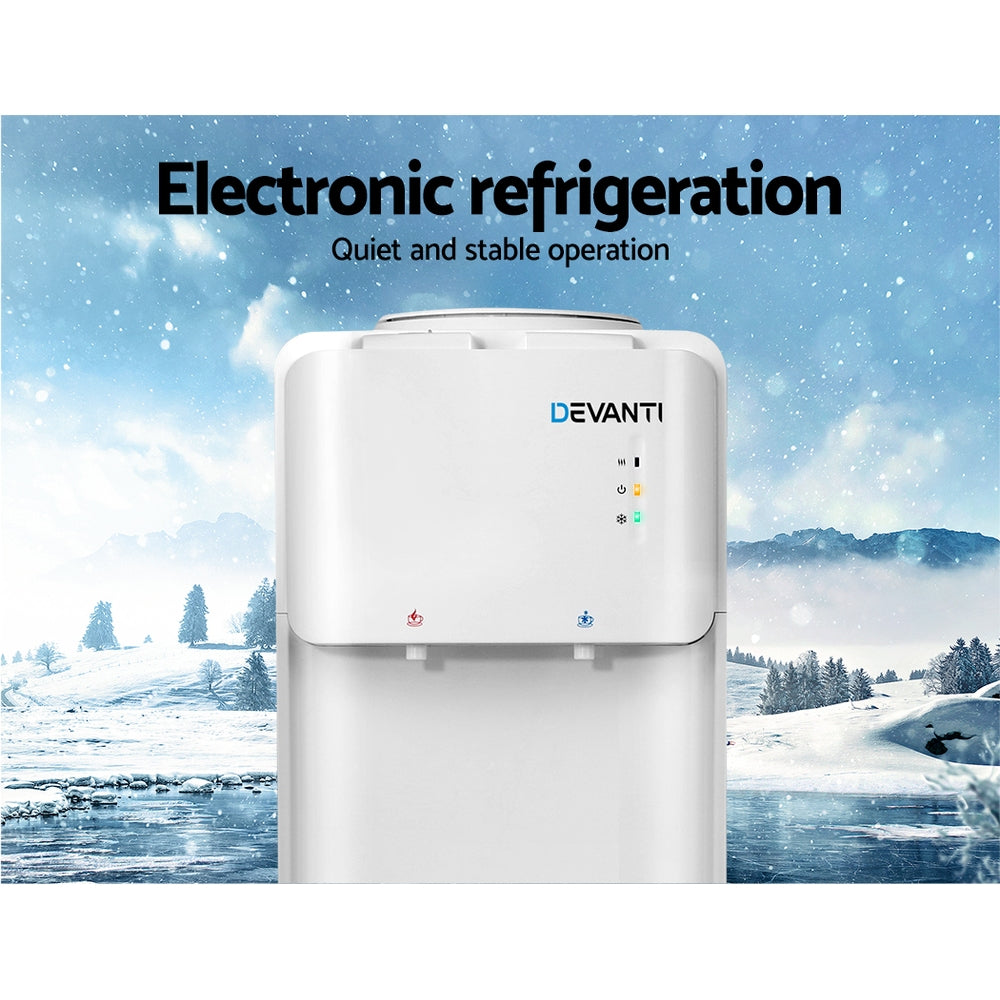 Devanti Stand Water Cooler Dispenser Dual Tap White