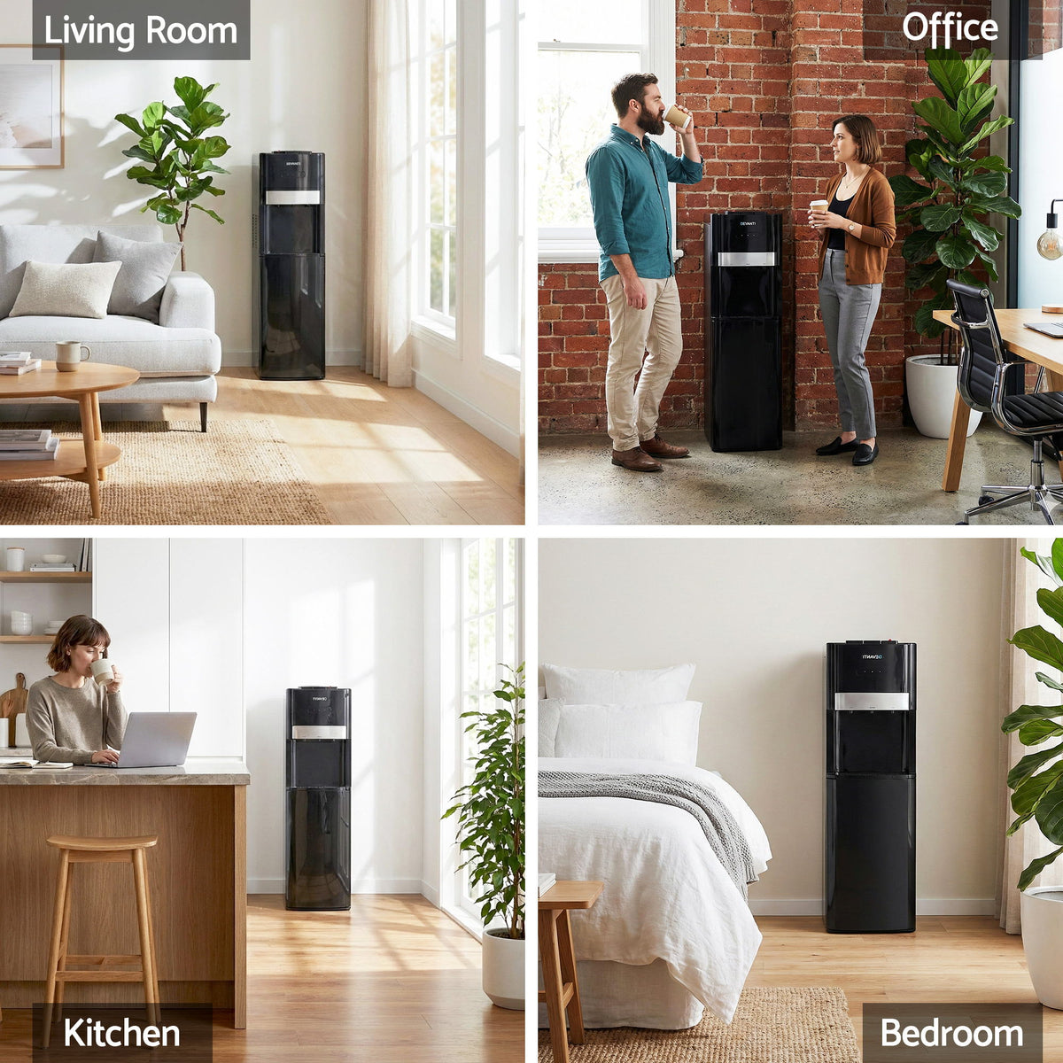 Devanti Bottom Loading Water Cooler Dispenser with 3 Taps