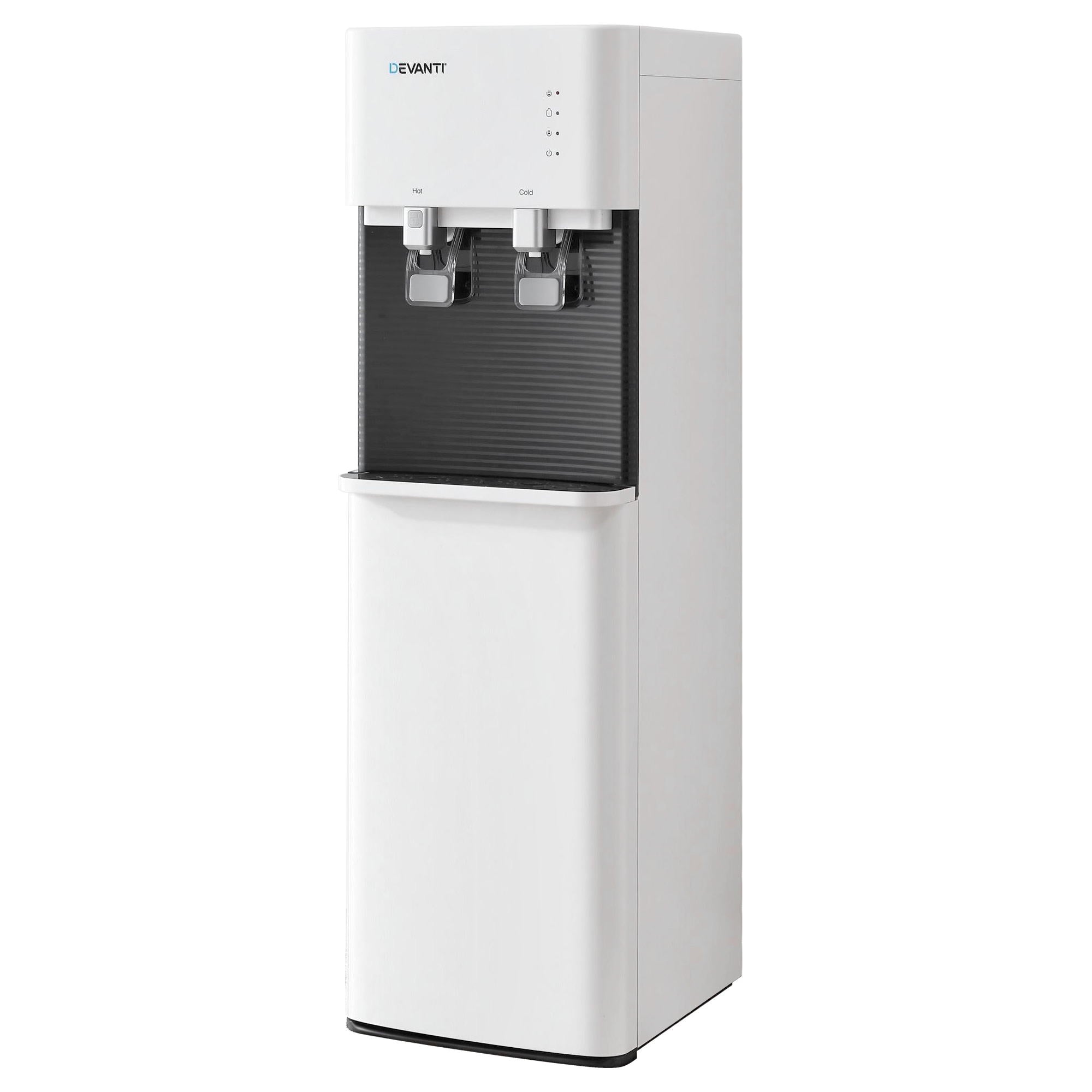 Devanti 2 Taps Water Cooler Dispenser Bottom Loading Dispenser Chiller Filter Purifier