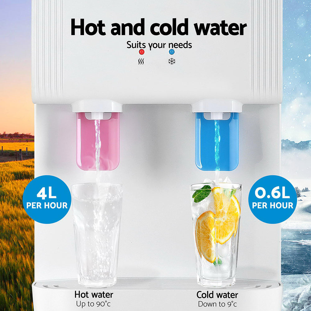 Devanti Bench Top Water Cooler Dispenser White 15L Purifier