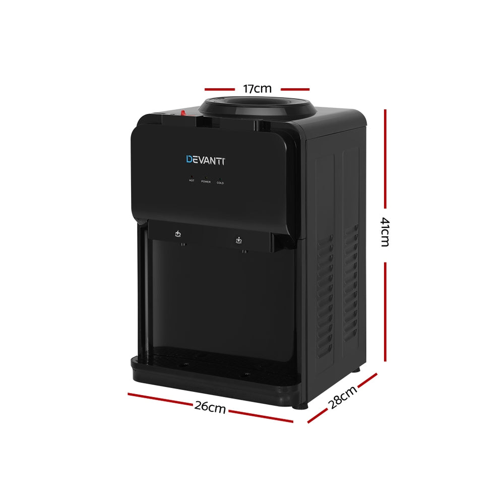Devanti Bench Top Water Cooler Dispenser Black