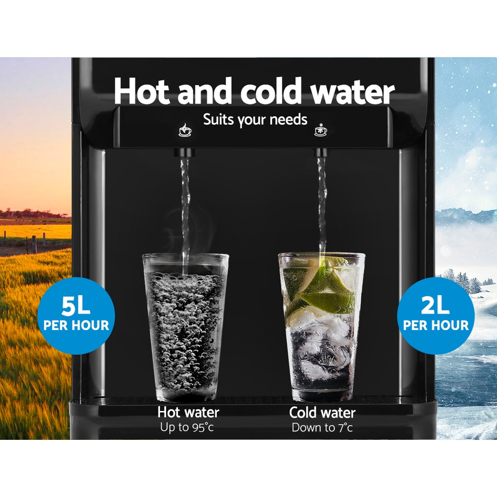 Devanti Bench Top Water Cooler Dispenser Black