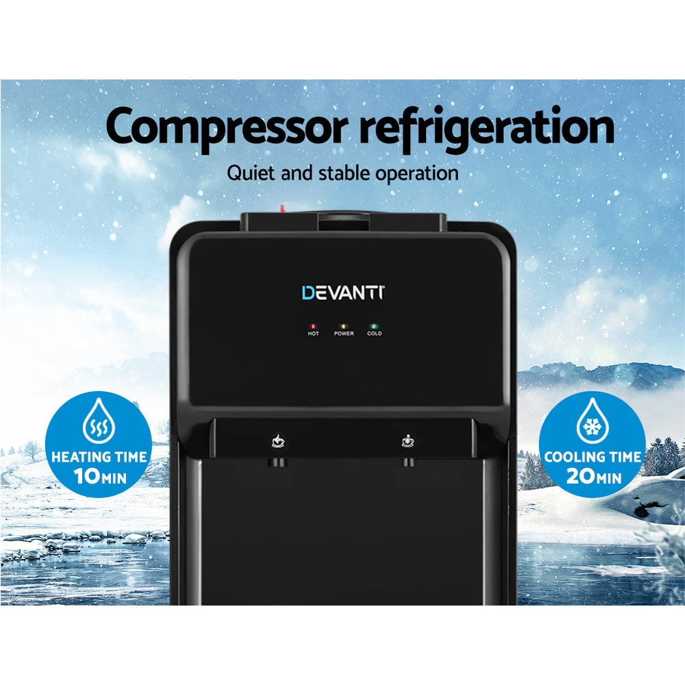 Devanti Bench Top Water Cooler Dispenser Black