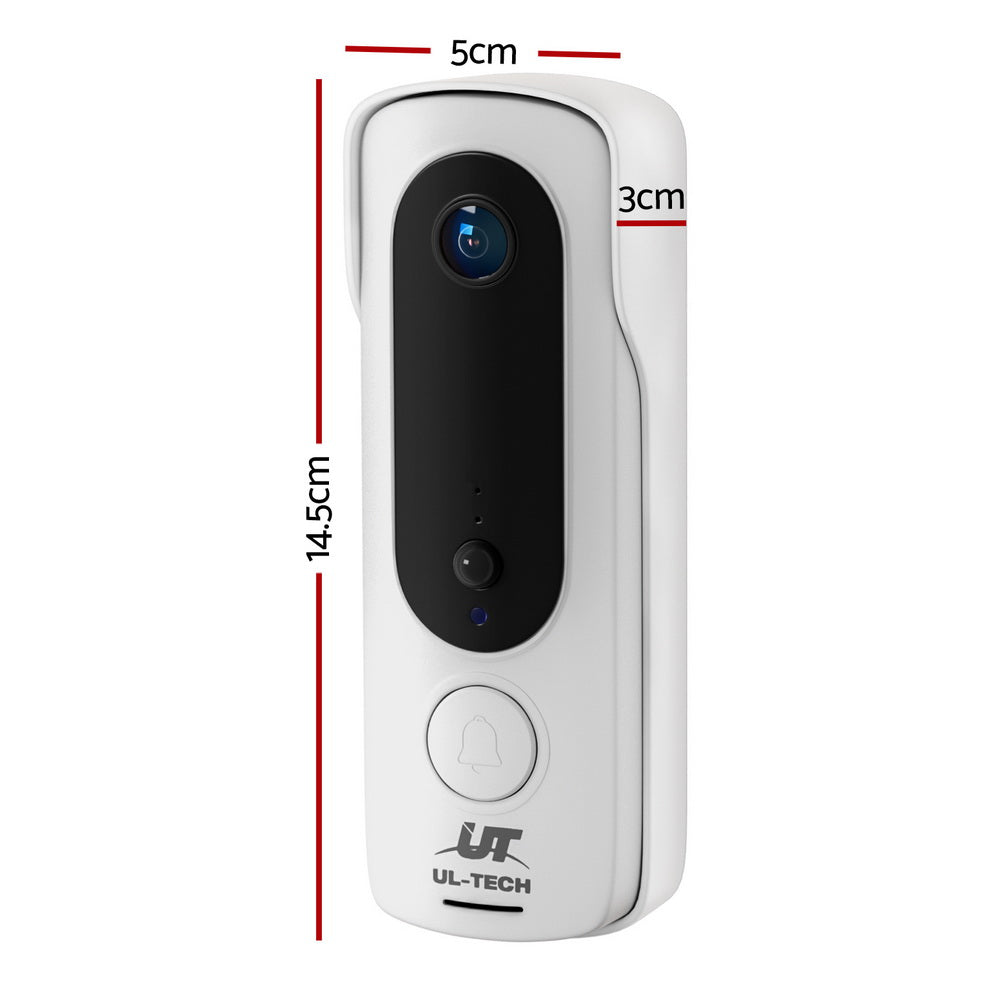 UL-tech Wireless Doorbell Security Camera HD 1080P White