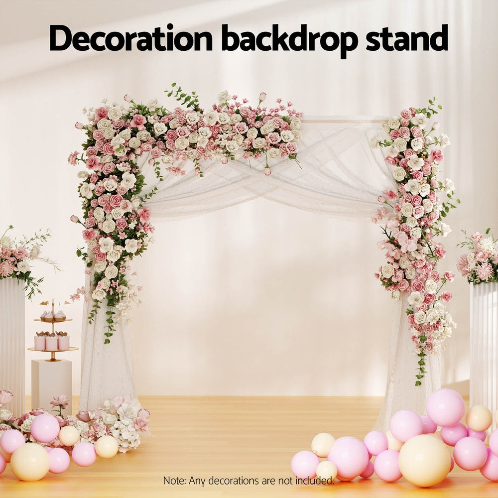 Elegant 2M Golden Backdrop Stand for Weddings & Parties