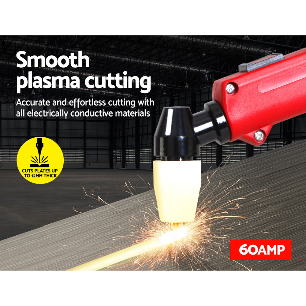 Giantz 60 Amp Inverter Welder Cutter Portable Black/Red