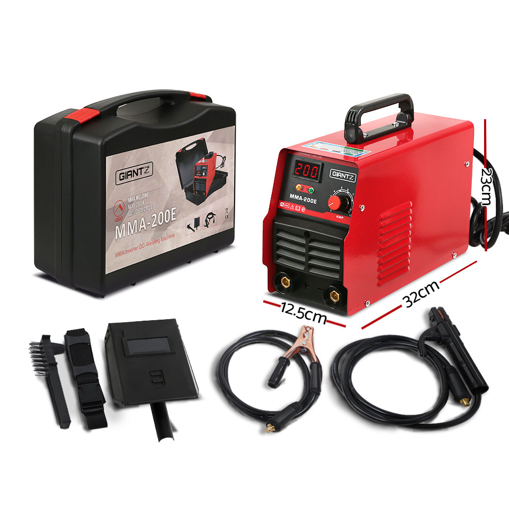 Giantz 200 Amp Portable Inverter Welder MMA ARC DC IGBT
