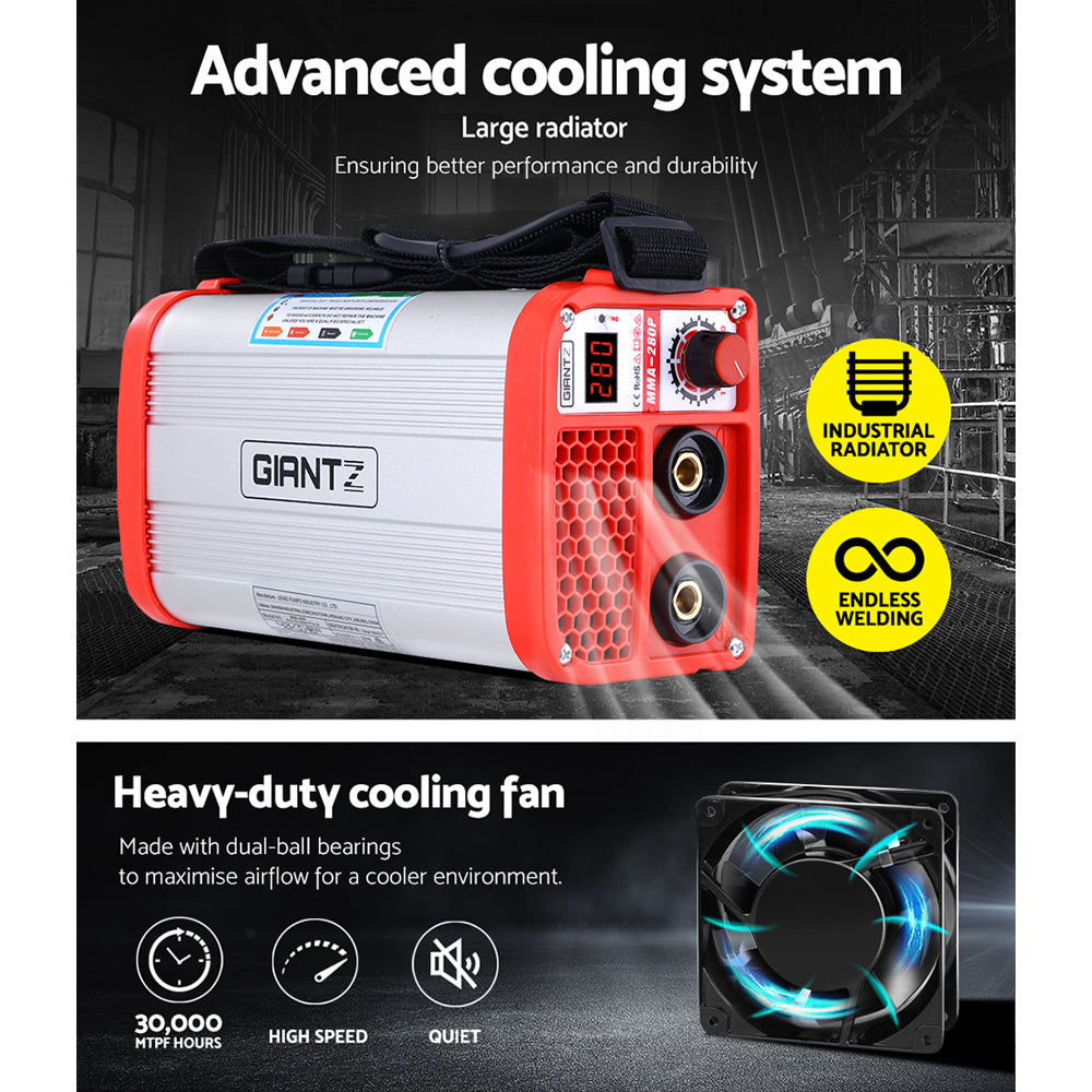 Giantz 280A Inverter Welder DC MMA ARC IGBT Stick Portable