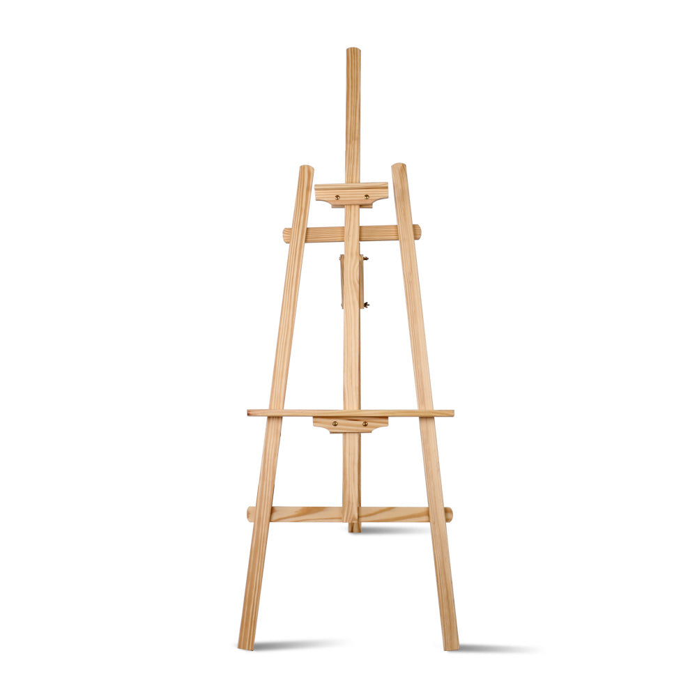 Artiss 147cm Pine Wood Floor Easel White Oak