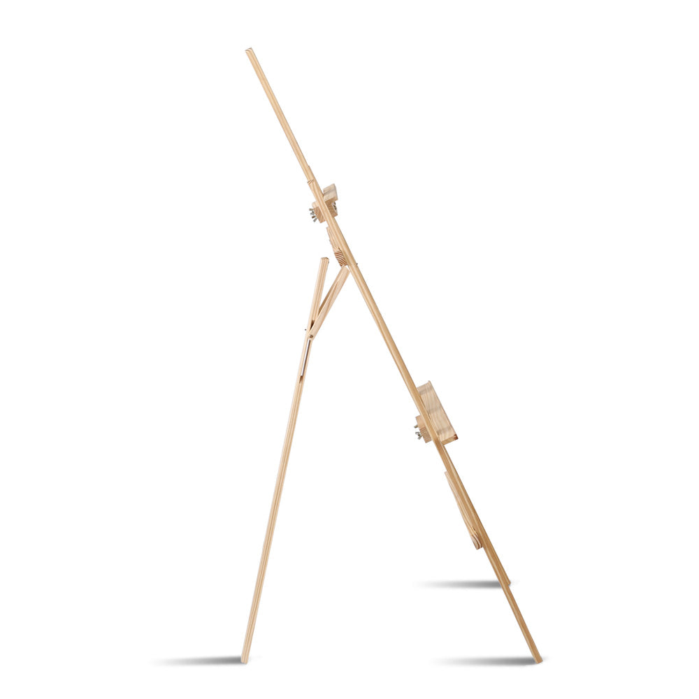 Artiss 147cm Pine Wood Floor Easel White Oak