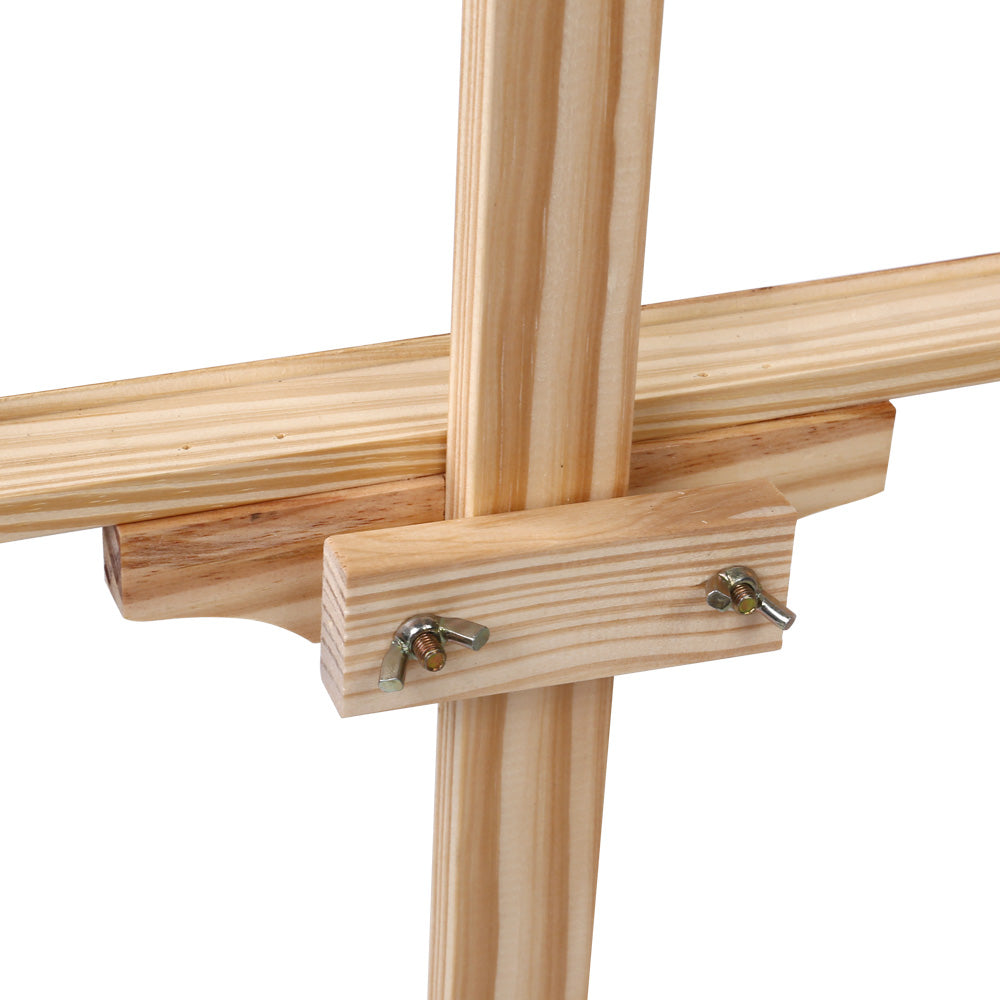 Artiss 147cm Pine Wood Floor Easel White Oak