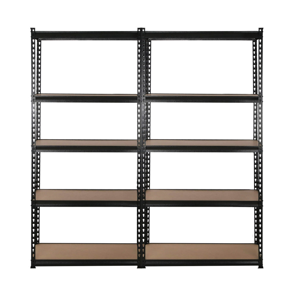Giantz 4x1.8M Garage Shelving Rack 5-Tier Black