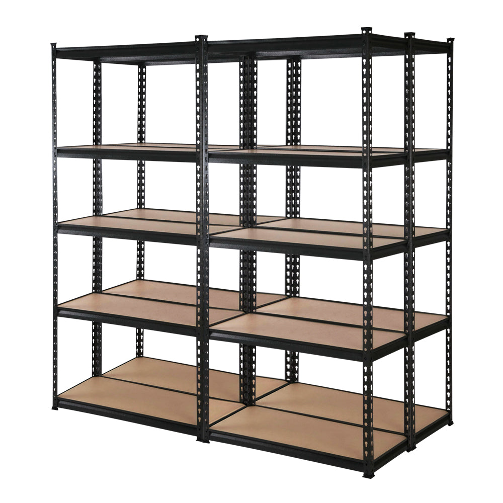 Giantz 4x1.8M Garage Shelving Rack 5-Tier Black