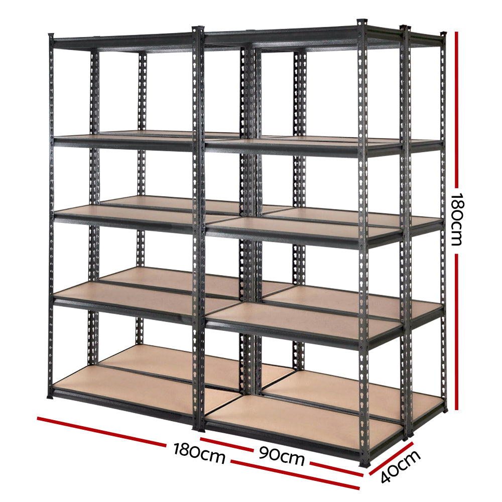 Heavy Duty 5-Tier Garage Shelving 200kg Capacity - GIANTZ