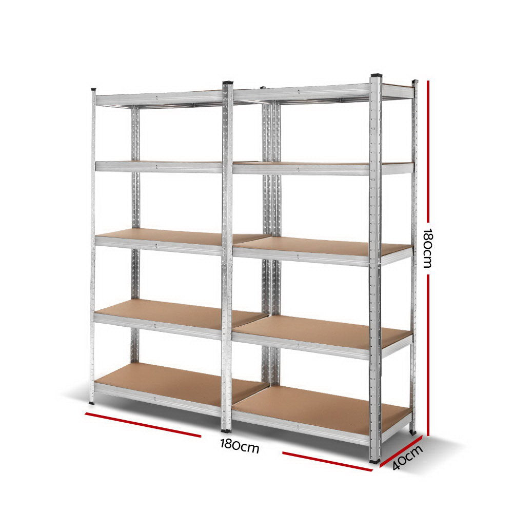 Giantz 2x1.8M Garage Shelving Rack Silver