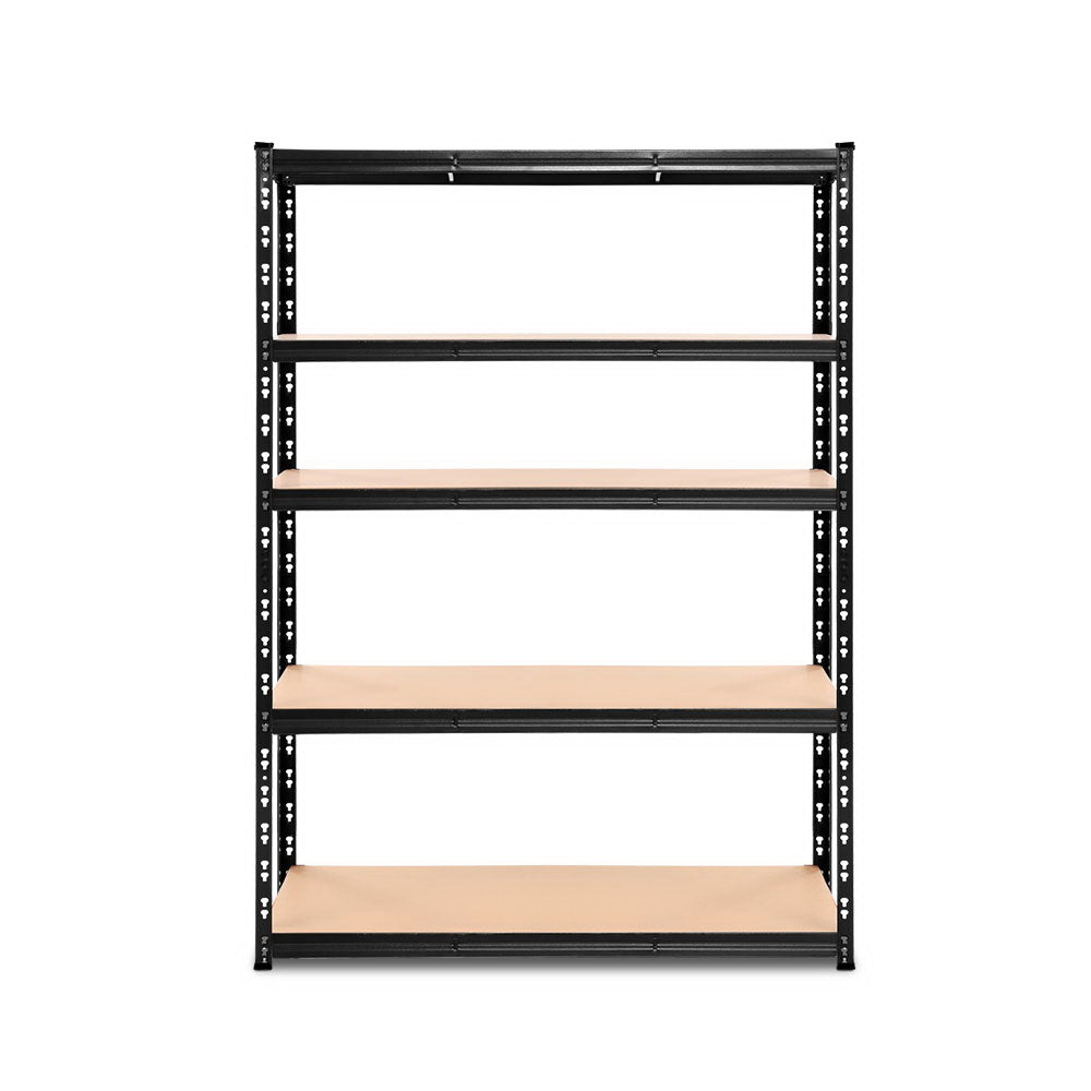 Giantz 1.8M Industrial Garage Shelving Rack Black