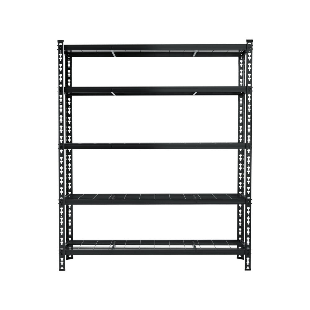 Giantz 5-Tier Garage Shelving Rack Black 150kg Capacity