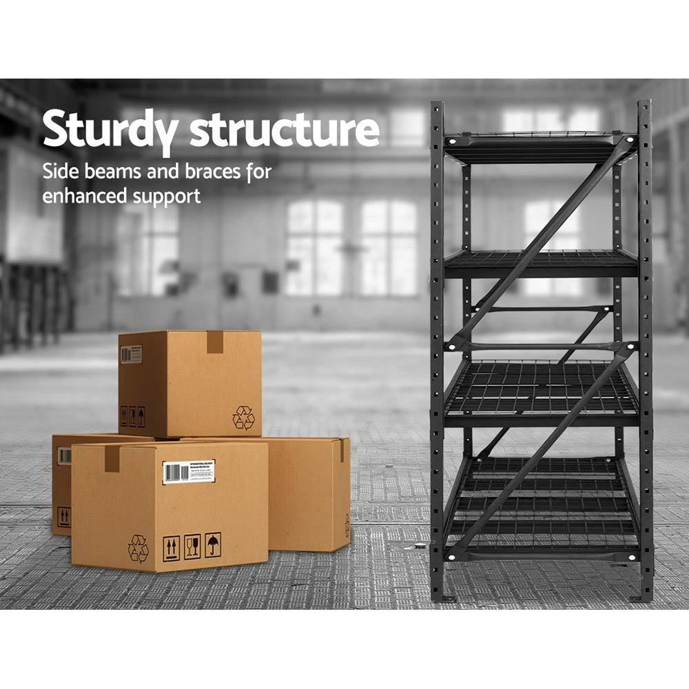 Giantz 2x2m Garage Shelving Rack Black