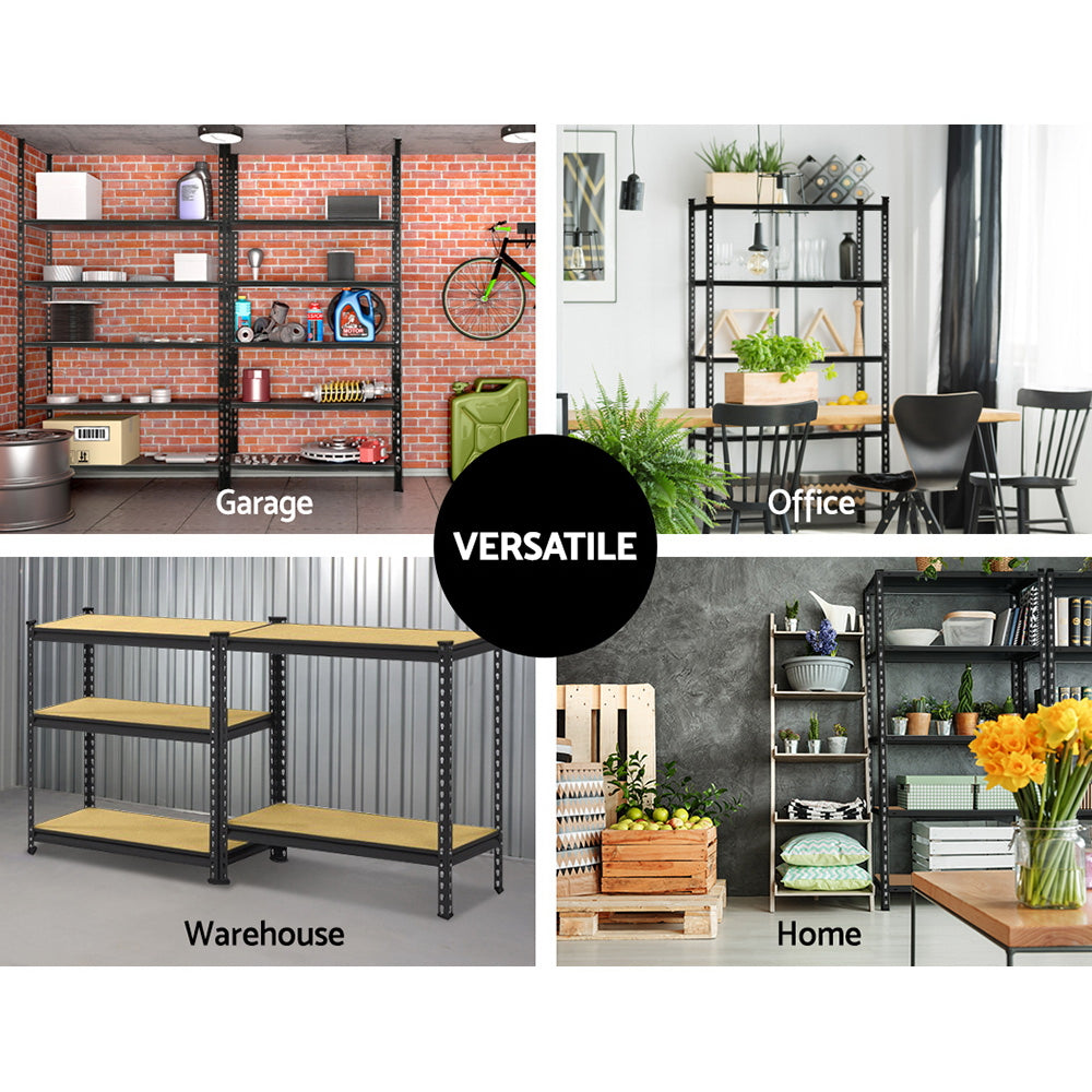 Giantz 2x1.5M Garage Shelving Rack Black
