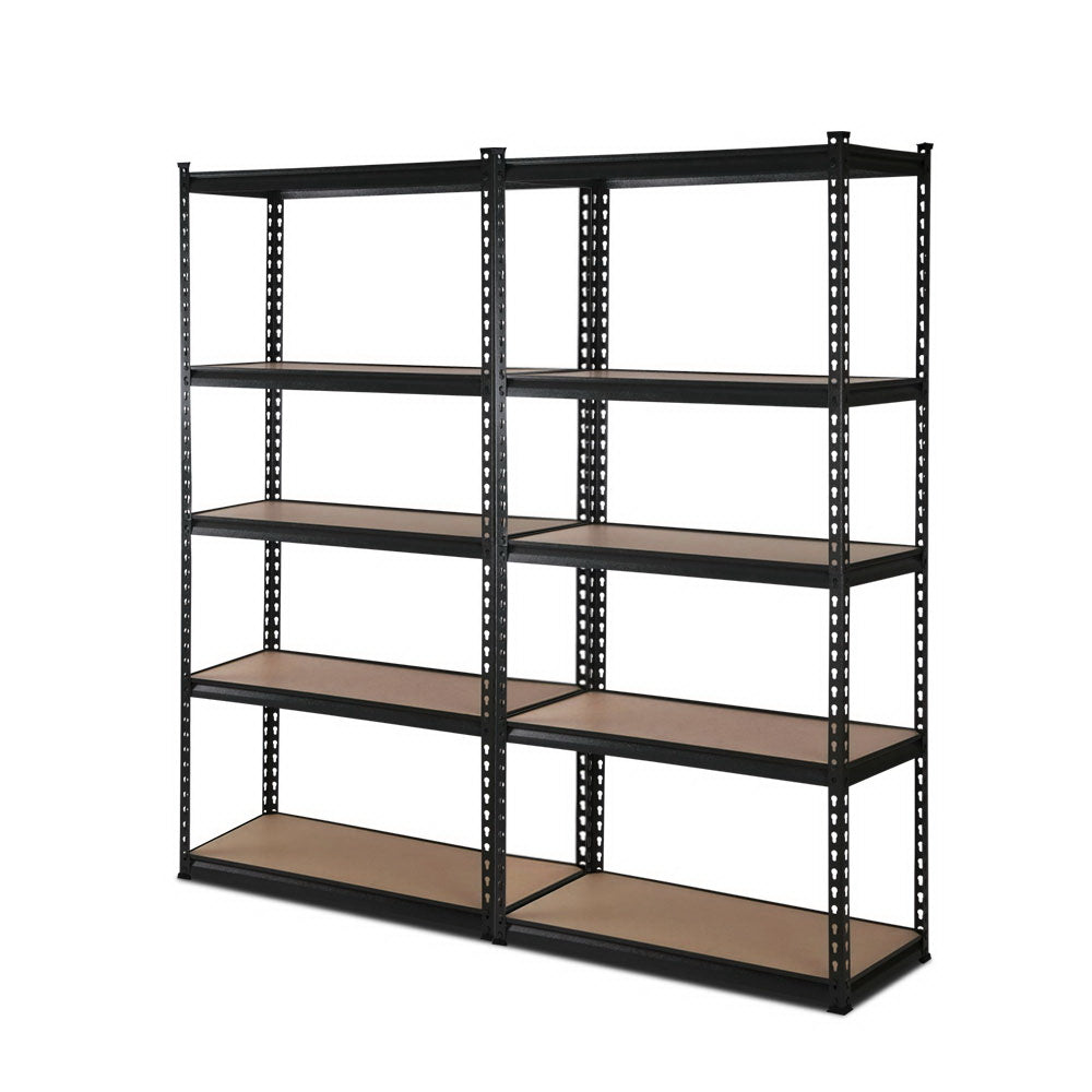 Giantz 2x1.5M Garage Shelving Rack Black