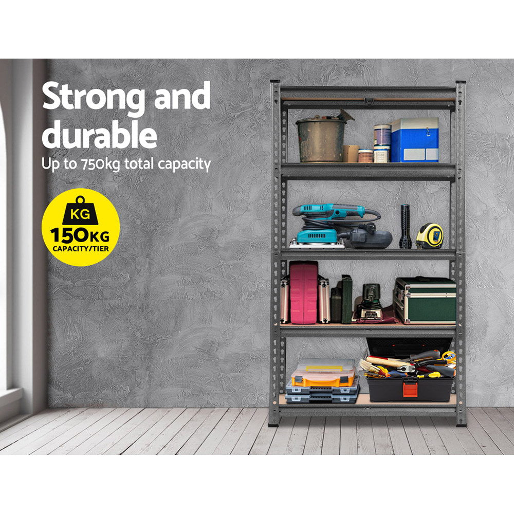 Giantz 1.5M Industrial Garage Shelving Rack Charcoal