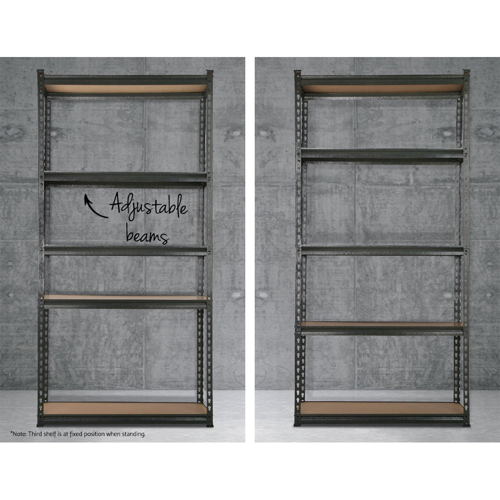 Giantz 6x1.5m Garage Shelving Rack Heavy-Duty Adjustable Charcoal