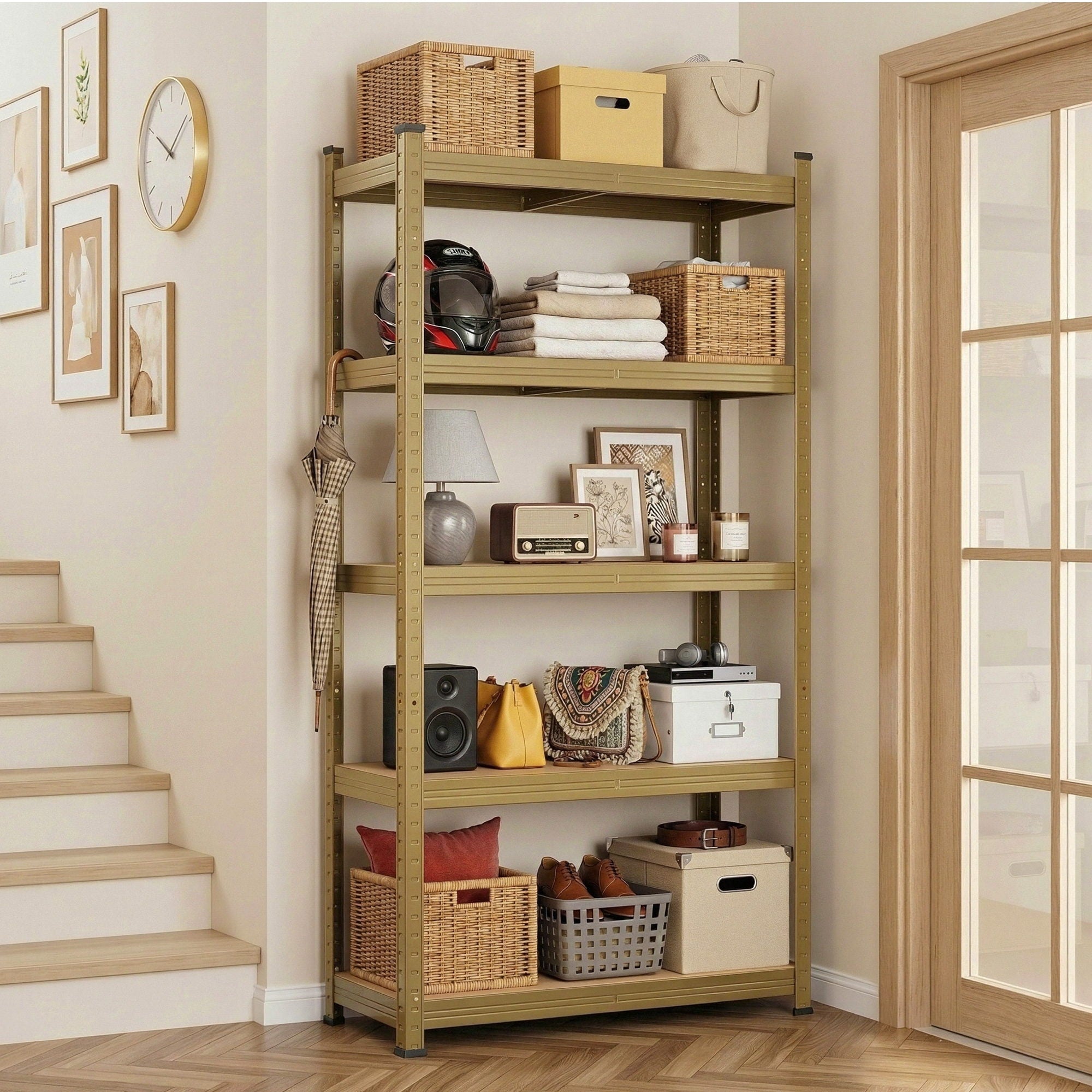 Giantz Garage Shelving 1.6X0.8m Warehouse Shelves Storage Rack Pallet Racking Yellow