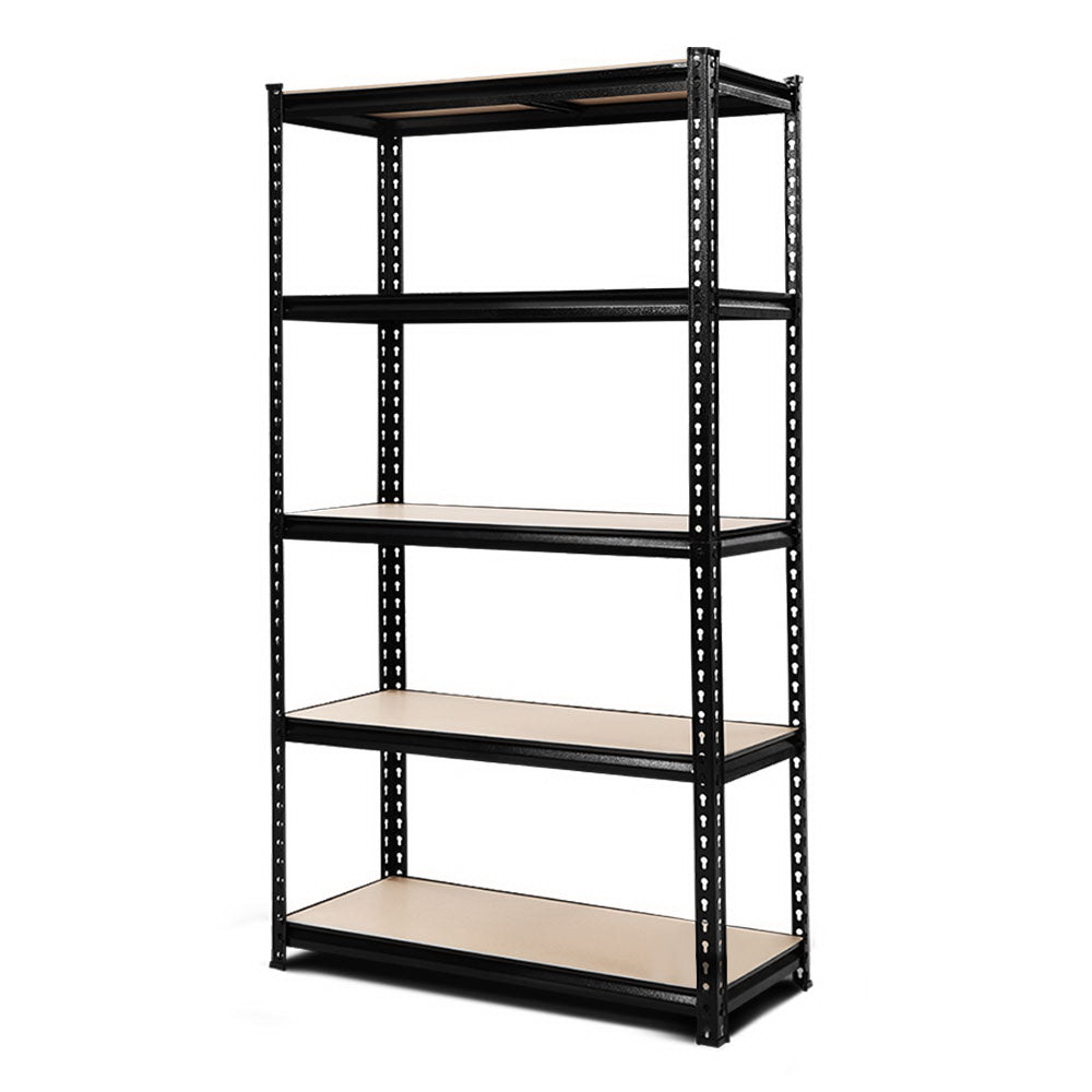 Giantz 1.8M Industrial Garage Shelving Rack Black