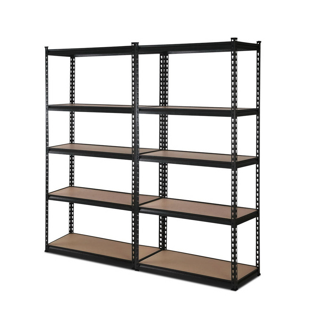 Giantz 2x1.8M Garage Shelving Rack Heavy-Duty Black