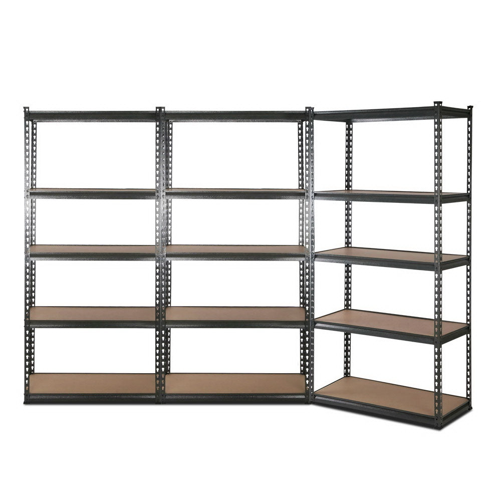 Giantz 3x1.8M 5-Shelf Steel Storage Rack Grey