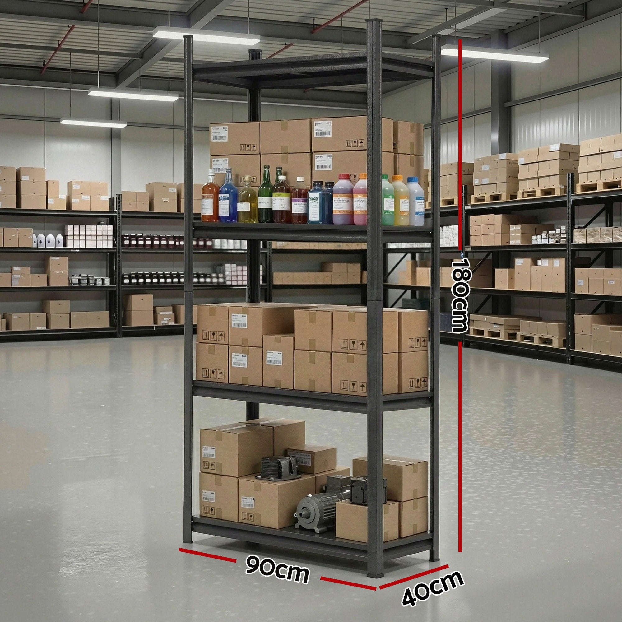 Giantz Garage Shelving 1.8X0.9m Warehouse Rack Storage Shelves Workshop Racks Steel