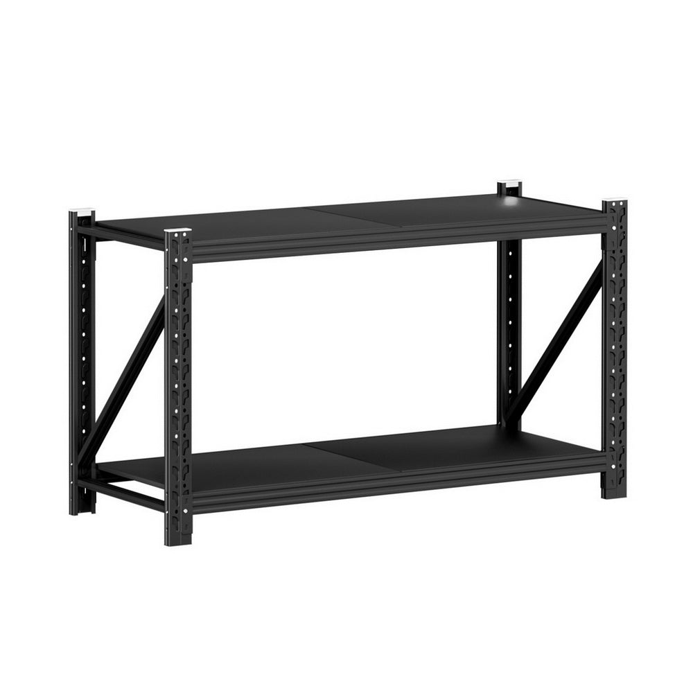Giantz 1.5m Warehouse Garage Shelving Rack Black Steel