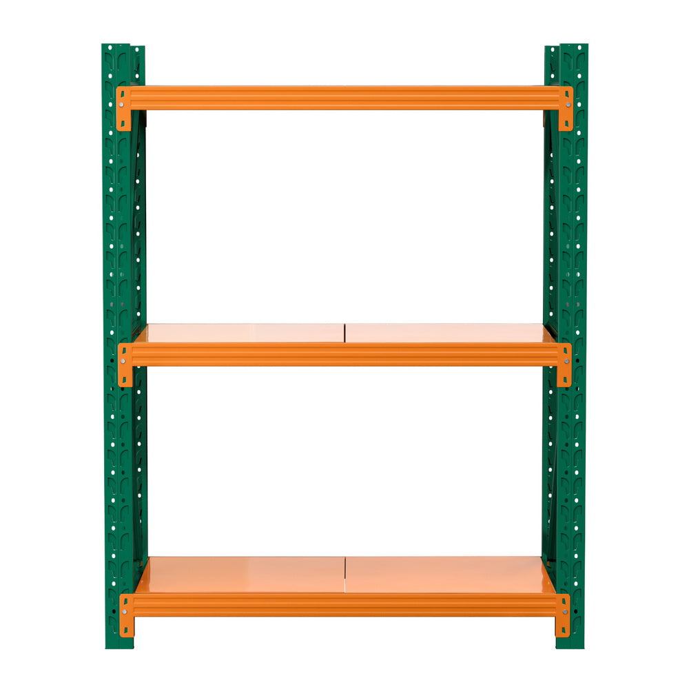 Giantz 1.5M Garage Shelving Rack Green Orange Industrial Steel