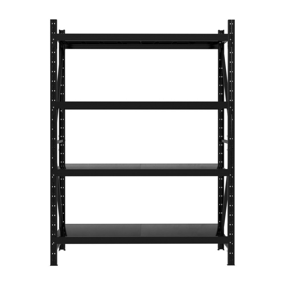 2Mx1.5M Giantz Garage Shelving Warehouse Rack Black