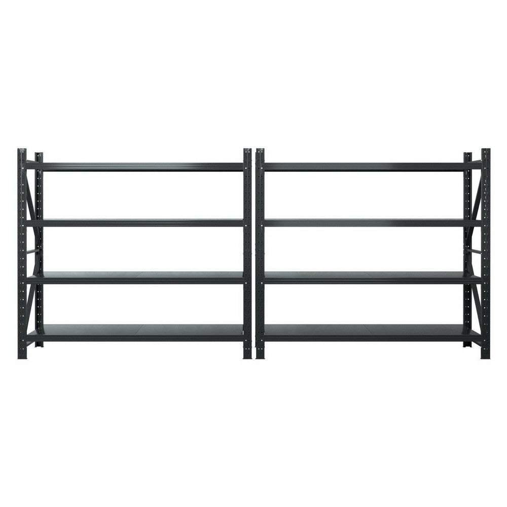 Giantz 4M Garage Shelving Rack Black Industrial Steel