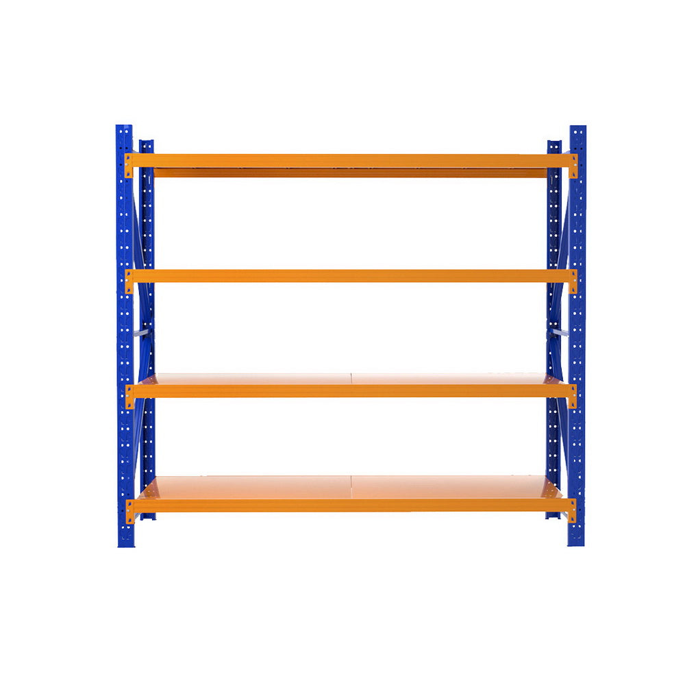Giantz 2m x 1.8m Industrial Steel Shelving Rack Orange Blue