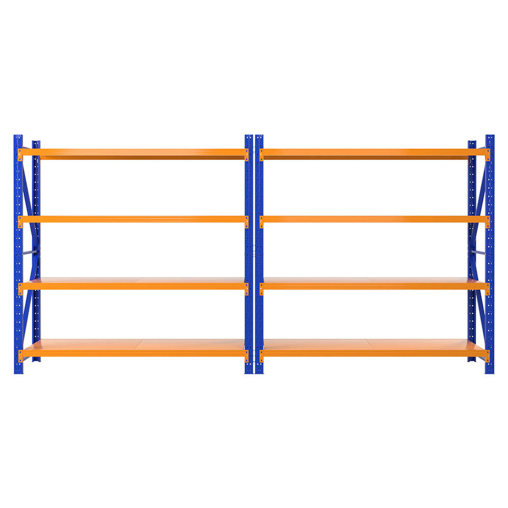 Giantz 4M Warehouse Shelving Rack Heavy-Duty Steel Orange/Blue