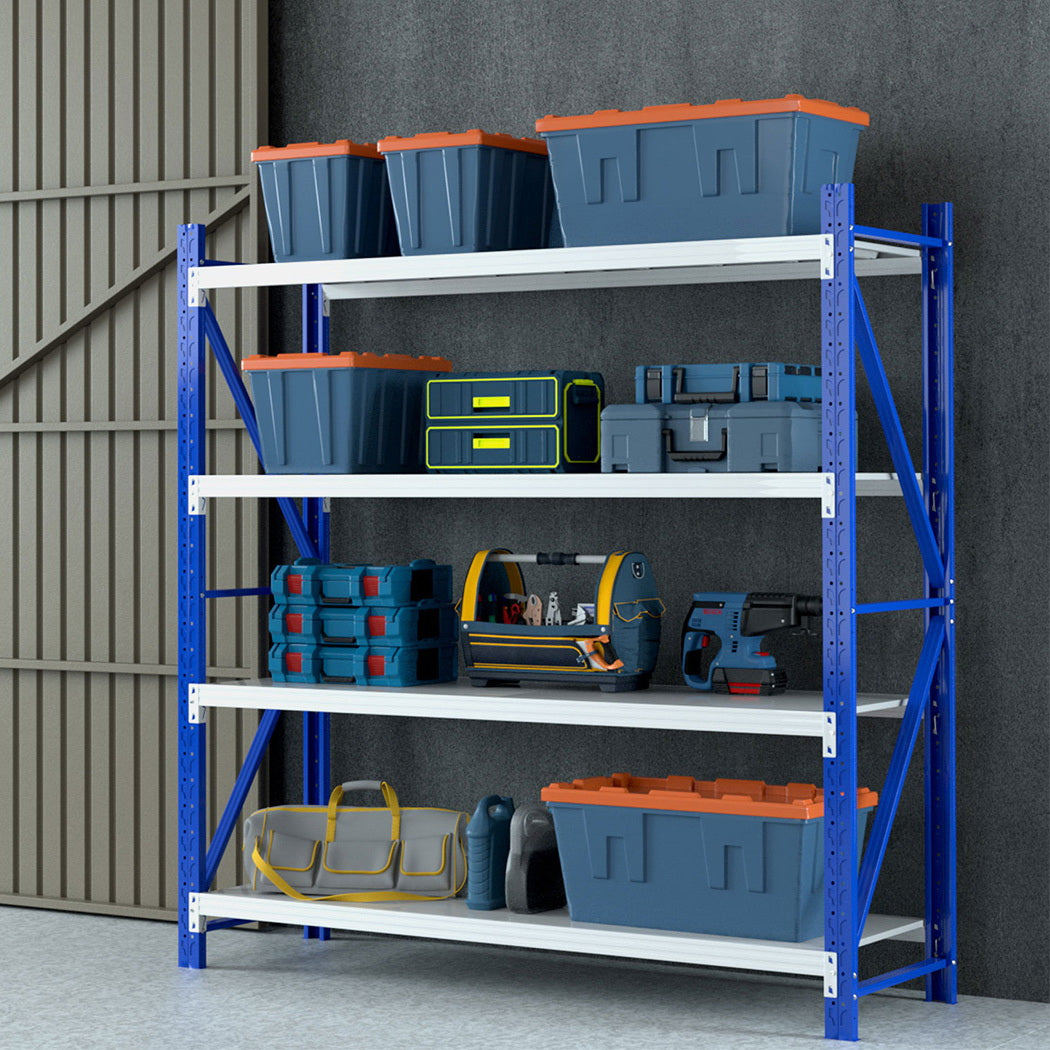 Heavy-Duty Adjustable 4-Tier Steel Storage Rack - Giantz