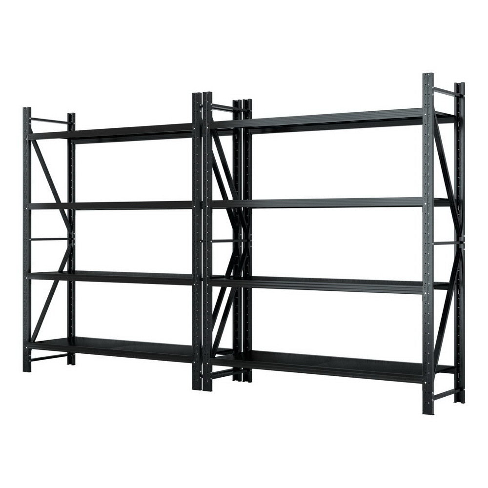 Giantz 4Mx2.4M Industrial Garage Shelving Rack Black