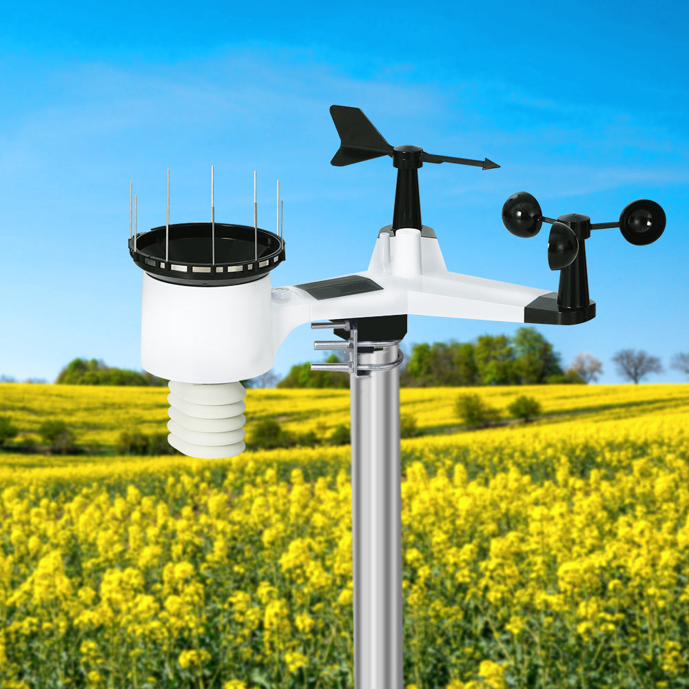 Devanti Wireless Weather Station Indoor Outdoor WiFi Solar Sensor