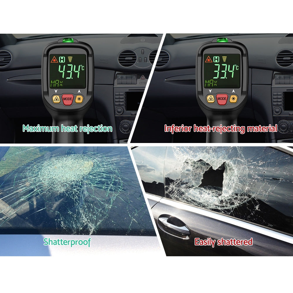 Giantz 76cm x 7m Black Window Tint Film 5% VLT Kit