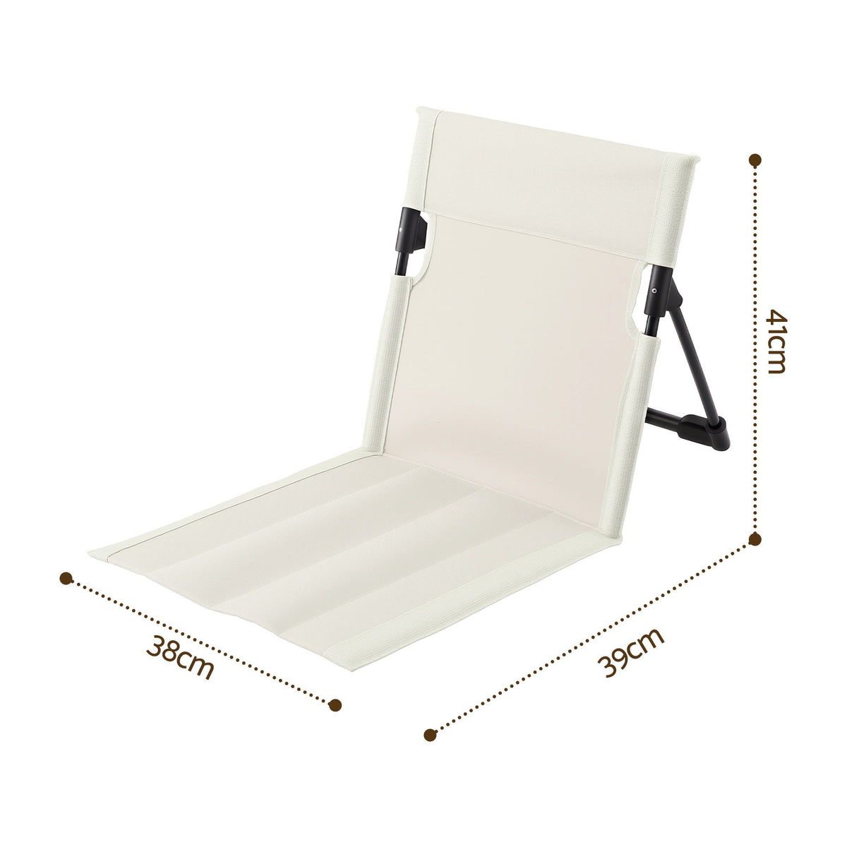 Weisshorn Foldable Camping Chair Oxford Aluminum Alloy Backrest 70kg Beige