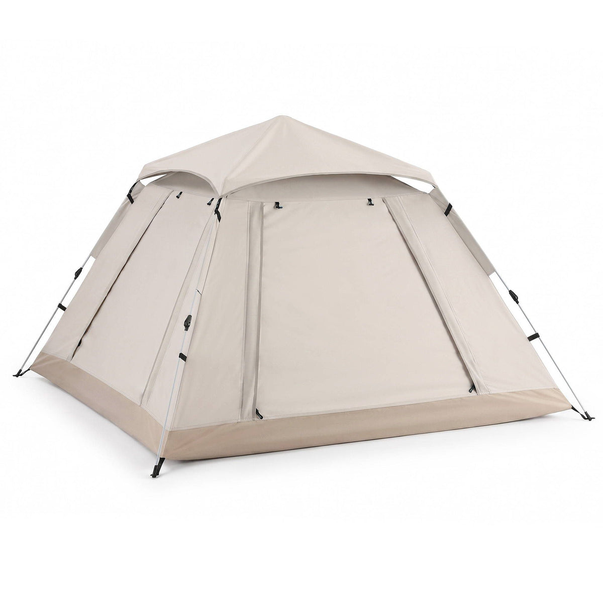 Weisshorn Camping Tent Family Shelter 210D Oxford Fabric Awning 210cm Khaki
