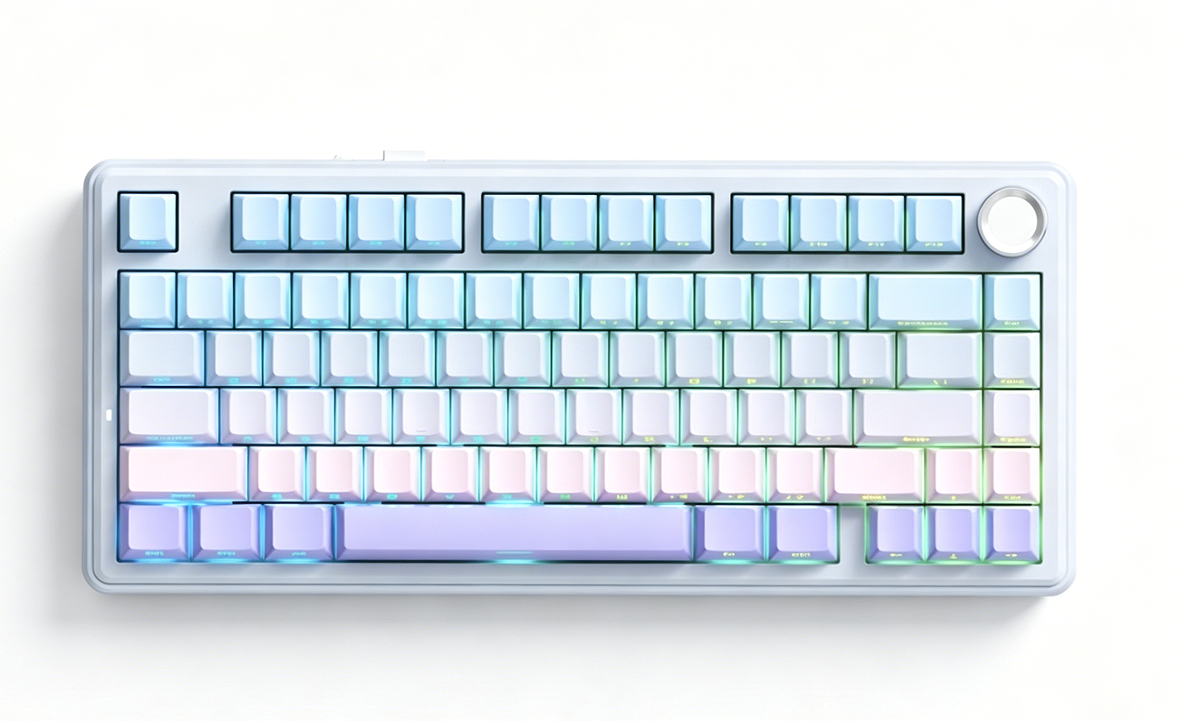 SOLAKAKA A75 75% Gasket Mechanical Keyboard Tri-Mode Hot-Swap Knob