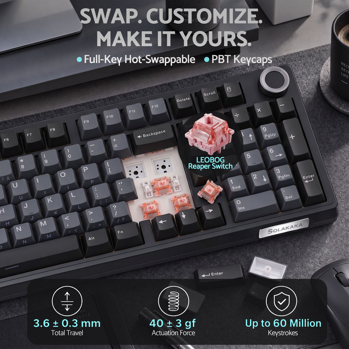 Ki99 Pro 99-Key Tri-Mode Hot-Swap Mechanical Keyboard