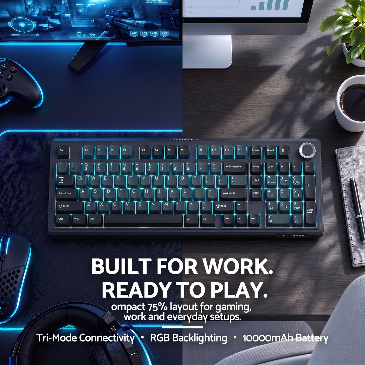 Ki99 Pro 99-Key Tri-Mode Hot-Swap Mechanical Keyboard