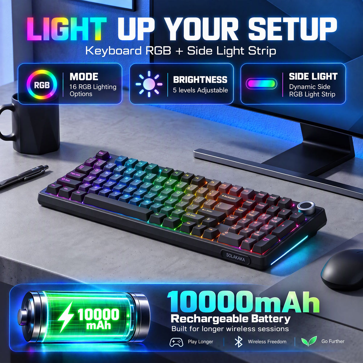 Ki99 Pro 99-Key Tri-Mode Hot-Swap Mechanical Keyboard